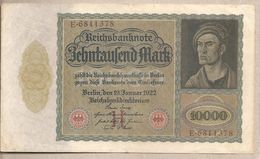 Germania - Banconota Circolata Da 10.000 Marchi P-70 - 1922 #17 - 10000 Mark