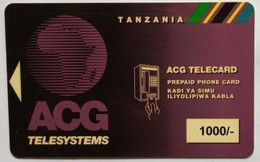 Tanzania ACG Telecard 1000/- - Tanzanie