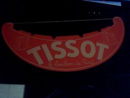 Publicitee Visiere En Carton Non Utilisee Tissot Lebon Bon De Paris - Casquettes & Bobs