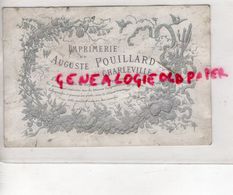 08- CHARLEVILLE- RARE CARTE FIN XIXE SIECLE- IMPRIMERIE AUGUSTE POUILLARD- TYPOGRAPHIE LITHOGRAPHIE - Imprenta & Papelería