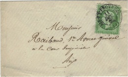 31-12- 1862 - Enveloppe De Voeux D'Aix En Provence Affr. N° 20 SEUL  Oblit. Cad T15 - 1849-1876: Classic Period