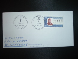 LETTRE TP JEAN-FRANCOIS CHAMPOLLION 0,90 OBL.25 OCT. 1972 46 FIGEAC - Egittologia