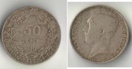 BELGIQUE  50 CENTIMES 1910   ARGENT - 50 Cent