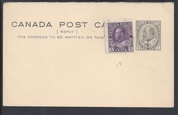 CANADA - 1900-18 - Carte Entier Postal One Cent + 5  Neuf - B/TB - - 1903-1954 Kings