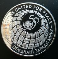 UKRAINE 2 Million Karbovantsiv SILVER PROOF "50 Years - United Nations" Free Shipping Via Registered Air Mail - Oekraïne