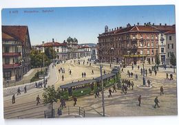 WINTERTHUR: Bahnhof, Restaurant Gotthard, 3teilige Strassenbahn ~1910 - Winterthur