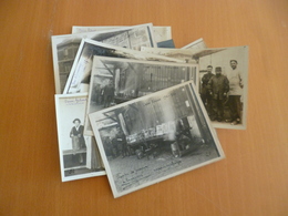 Lot 12 Photos Cartes Photos Aubervilliers Usine De Bidon Recollées Sur Cartons Qques Trous Punaises Sinon TBE - Alben & Sammlungen