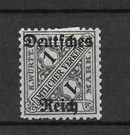 LOTE 1599  ///  ALEMANIA WURTEMBERG   YVERT Nº: SERVICE  142 *MH   LUXE    ¡¡¡¡ LIQUIDATION !!!! - Mint