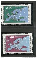 FR Service YT 106 & 107 " Conseil De L'Europe " 1991 Neuf** - Mint/Hinged