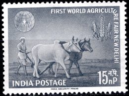 INDIA 1959 First World Agriculture Fair, New Delhi - 15np Agriculture MH - Unused Stamps