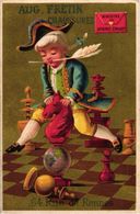 1 TRADE Card LITHO Chromo CHESS Game,  Jeu ECHECS,  SCHACH Spiel  - AUGUSTE FRETIN Horse Tower - Ajedrez