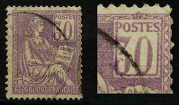 FRANCE - VARIETE - YT 115a - MOUCHON - CHIFFRES DEPLACES - TIMBRE OBLITERE - Used Stamps
