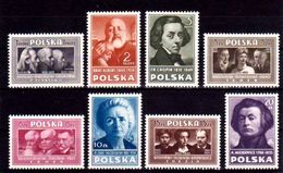 (031) Poland / Pologne / Polen  1948 / Culture / Persons / From Sheet  ** / Mnh  Michel 468 A-H - Otros & Sin Clasificación