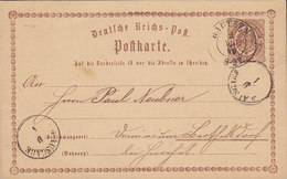 Germany Reichspost Postal Stationery Ganzsache ½ Gr. Adler In Ellipse BAUZEN 1873  (2 Scans) - Briefkaarten