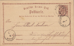 Germany Reichspost Postal Stationery Ganzsache ½ Gr. Adler In Ellipse BAUZEN 1873  (2 Scans) - Cartes Postales