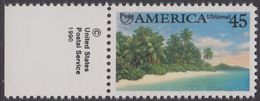 !a! USA Sc# C127 MNH SINGLE W/ Left Margin & Copyright Symbol - Tropical Coast - 3b. 1961-... Nuovi