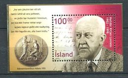 215 ISLANDE 2002 - Yvert BF 30 - Halldor Kilian Laxness - Neuf ** (MNH) Sans Charniere - Nuovi