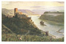 Burg GUTENFELS Bel CAUB (KAUB) Mit Der PFALZ - (E. V. König's Kunstverlag, Heidelberg. N° 97 Ges. Gesch. - H. Hoffmann.) - Kaub