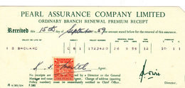 Guernsey - Pearl Assurance Co, Renewal Receipt With Revenue Stamp Dated 1959 - Regno Unito