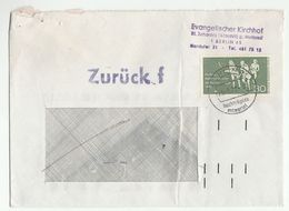 1976 West BERLIN COVER HOCKEY Stamps With ZURUCK RETURNED Post Marking Sport Germany - Hockey (Field)