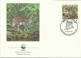 El Salvador,1988 WWF ,Margay,souvenir Cover - Used Stamps
