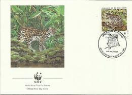 El Salvador,1988 WWF ,Margay,souvenir Cover - Usados