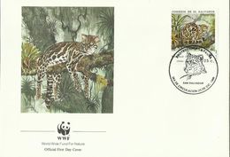 El Salvador,1988 WWF ,Tigrillo Margay,souvenir Cover - Used Stamps