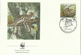 El Salvador,1988 WWF ,Tigrillo Margay,souvenir Cover - Usados