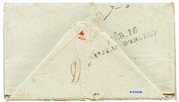 3 1810 DEB. 16 ST JEAN D'ANGELY + Recto N°22 (AR)M. D'ALLEMAGNE Bleu Sur Lettre Avec Texte. RARE. TB. - Other & Unclassified