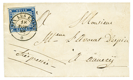 15 1858 SARDAIGNE 20c TB Margé Obl. AIX LES BAINS Sur Lettre Pour ANNECY. Superbe. - Andere & Zonder Classificatie