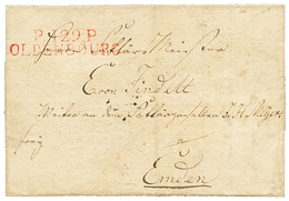 42 1813 P.129.P OLDENBOURG En Rouge Sur Lettre Avec Texte Pour EMDEN RARE. TTB. - Sonstige & Ohne Zuordnung