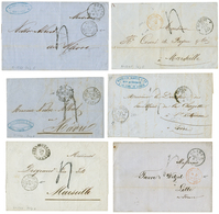 52 Lot 6 Lettres De SUISSE Pour La FRANCE Avec Cachets D' Entrées Rares : SUISSE AMB. GENEVE C, SUISSE ST LOUIS AMB.D, S - Altri & Non Classificati