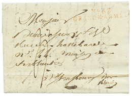 61 1807 N°67 GRANDE ARMEE Rouge Sur Lettre Avec Texte Daté "MARIENWERDER" Pour STRASBOURG. TB. - Sonstige & Ohne Zuordnung