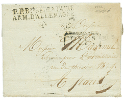 81 1812 P.P Bau SEDENTAIRE ARM. D'ALLEMAGNE Sur Lettre Avec Texte De MINDEN Pour PARIS. Trés Rare. Superbe. - Other & Unclassified