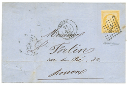 117 1858 10c(n°13) TTB Margé Nuance JAUNE CITRON Impression Nette Sur Lettre De ROUEN. Signé DILLEMANN. Rare Dans Cette  - Other & Unclassified