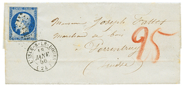 139 1856 20c(n°14) Obl. PC + T.15 L'ISLE-S-LE DOUBS + Taxe 25 Sur Lettre Pour PORRENTRUY(SUISSE). TTB. - Sonstige & Ohne Zuordnung