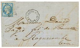 163 POSTE FERROVIAIRE - Cachet D' ESSAI : 1867 20c(n°22) Obl. Etoile + Cachet D' Essai VILLENEUVE St G. 1 Sur Lettre Pou - 1862 Napoléon III