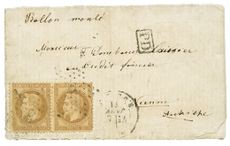 194 BALLON MONTE Pour L' AUTRICHE : 1871 Paire 30c(n°31) Obl. Etoile 8 + PARIS 5 JANV 71 Sur Lettre Avec Texte(petits Dé - Other & Unclassified