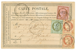 223 1876 CERES 1c + 2c(x2) + 10c Sur CARTE PRECURSEUR Pour ST VAART. TB. - 1871-1875 Ceres