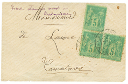240 5c SAGE(x3) Obl. TAMATAVE MADAGASCAR Sur Enveloppe Pour TAMATAVE. TB. - 1876-1878 Sage (Typ I)