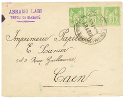 243 "VAPORE ARABIA" : 1900 5c SAGE(x3) Obl. Cachet Maritime Italien VAPORE ARABIA NAVIGAZIONE ITALIANA FLORIO-RUBATTINO  - 1876-1878 Sage (Type I)