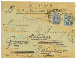 244 "Mixte Type MOUCHON / AFRIQUE DU SUD" : 1901 25c MOUCHON Obl. PARIS Sur Enveloppe Pour PRETORIA Réexpédiée Avec AFRI - Sonstige & Ohne Zuordnung