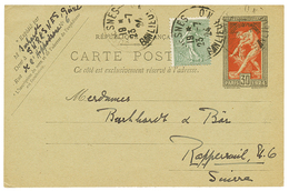 246 1924 ENTIER POSTAL JEUX OLYMPIQUES PARIS 30c + 15c Semeuse Obl. SURESNES Pour La SUISSE. Cote 200€. TTB. - Sonstige & Ohne Zuordnung