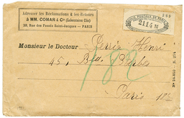 248 COLIS-POSTAUX : 1921 COLIS POSTAUX DE PARIS/RUE DU LOUVRE(n°84A) Sur Enveloppe Avec Texte Complet Pour PARIS. RARE.  - Other & Unclassified