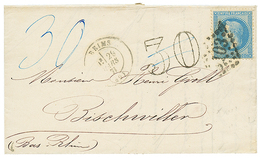 249 1871 20c(n°29) Obl. GC 3103 + T.17 REIMS 29 Mars 71 + Taxe 30 D.T Annulée + Taxe 30 Manuscrite Bleue Sur Lettre Pour - Other & Unclassified