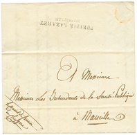 266 1835 PURIFIE LAZARET MARSEILLE Au Verso D'une Lettre Avec Texte Du CONSUL De FRANCE à LARNACA Pour La FRANCE. Superb - Gebraucht