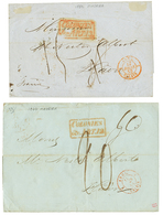 270 1844/52 COLONIES/ART 12 Et COLONIES/ART13 Sur 2 Lettres De MADEIRA Pour La FRANCE. Pas Courant. TTB. - Gebraucht