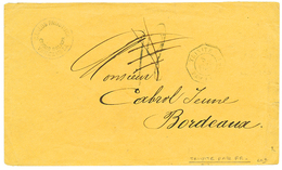 298 1873 Cachet Trés Rare TRINITE PAQ FR. + Taxe 12 Biffée Sur Env. Du VENEZUELA Pour BORDEAUX. TB. - Gebruikt