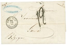 339 TREBIZONDE : 1864 TREBIZONDE TURQ. D' ASIE + TAXE 12 Sur Lettre Pour GAND BELGIQUE. Rare Taxé. TTB. - Sonstige & Ohne Zuordnung