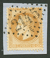 346 10c(n°28) Obl. GC 2145E Du CAMP DE SATHONAY Sur Fragment. Trés Rare. Superbe. - Altri & Non Classificati